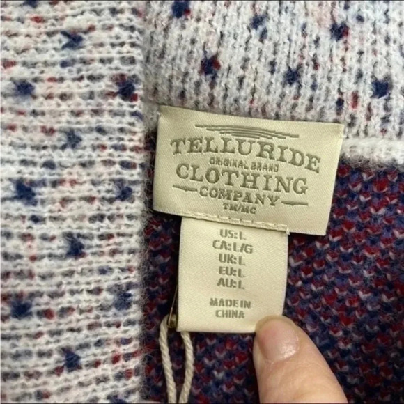 Telluride Snowflake Fairisle Mock Neck Sweater Large - Picture 8 of 8